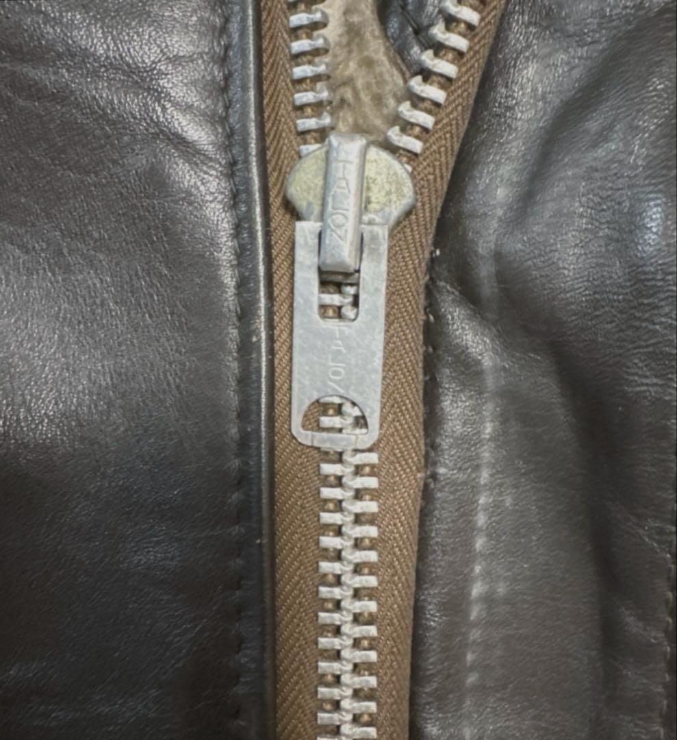 70s schoot G-1 フライトジャケットsize42 TALON 裏ボア