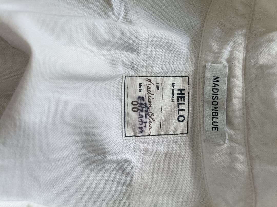 MADISONBLUE ホワイトハンプトンパールボタンシャツ サイズ00