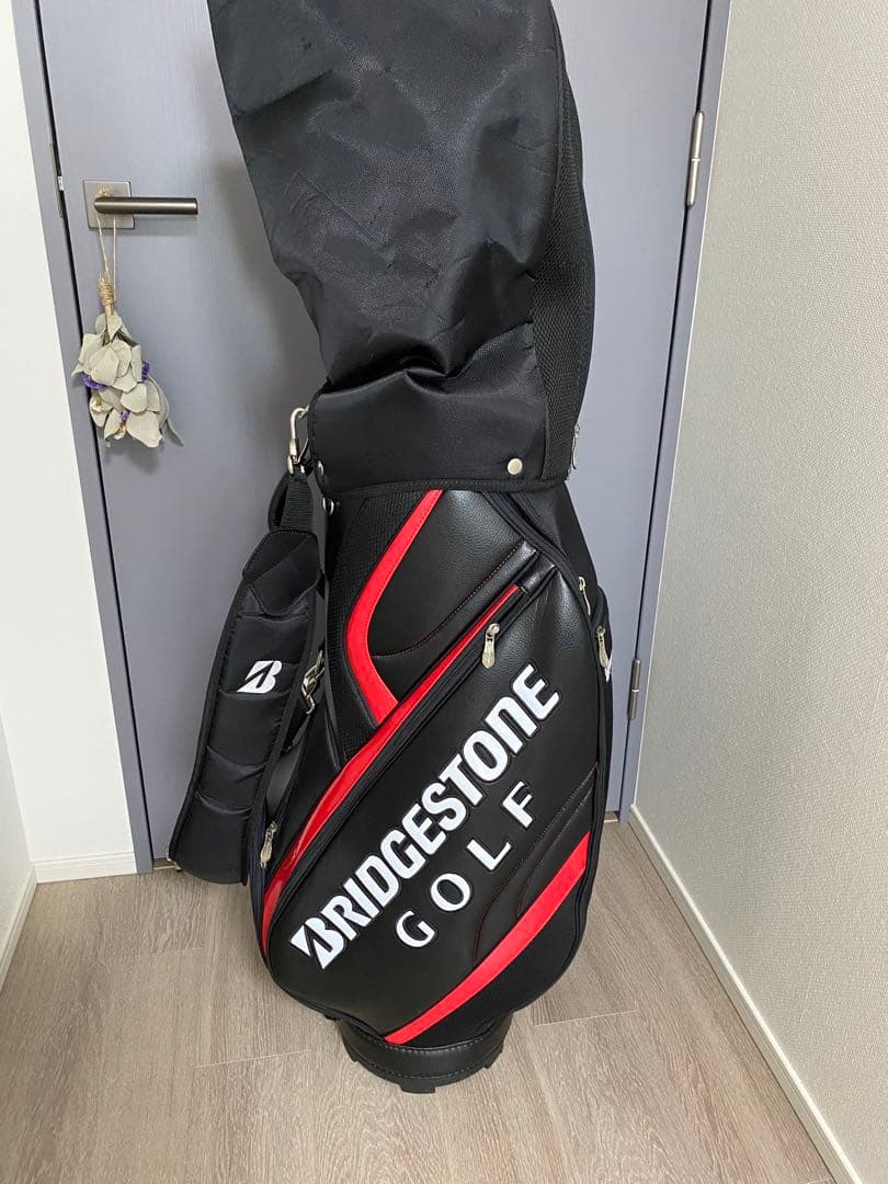 BRIDGESTONE ゴルフ キャディバッグ 黒赤
