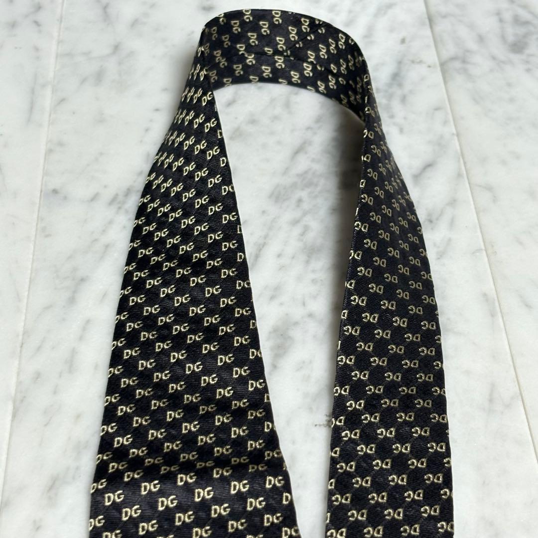 DOLCE&GABBANA ネクタイ ブラック ロゴ柄
