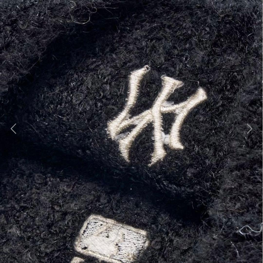 MLB Miyaong Ear Flap Beanie 黒　猫耳　韓国　NY