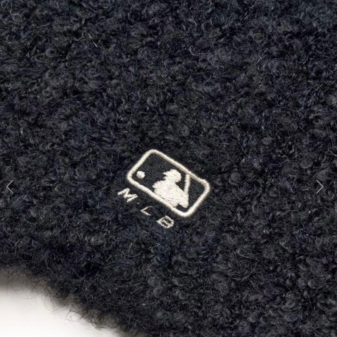 MLB Miyaong Ear Flap Beanie 黒　猫耳　韓国　NY
