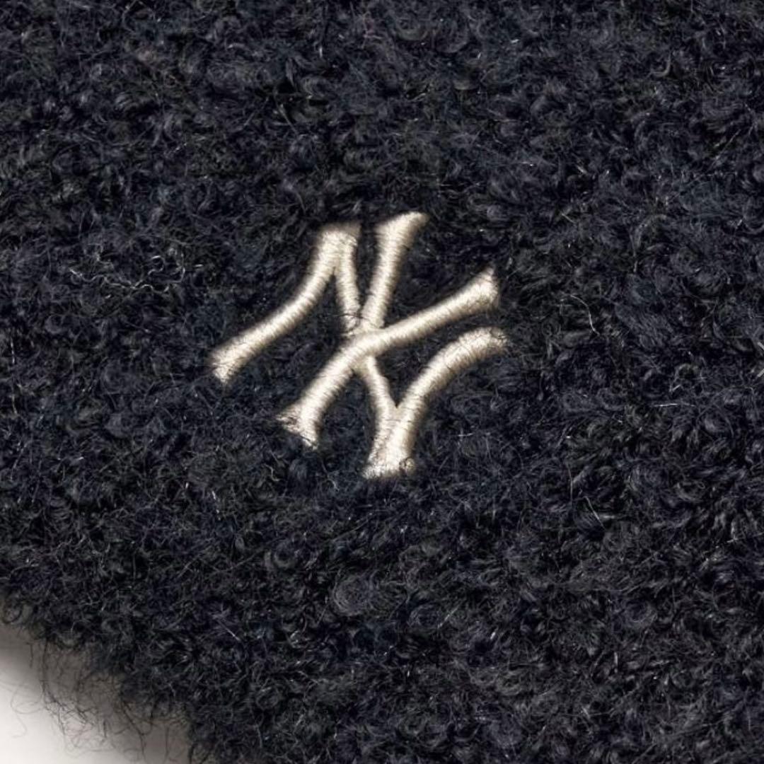 MLB Miyaong Ear Flap Beanie 黒　猫耳　韓国　NY