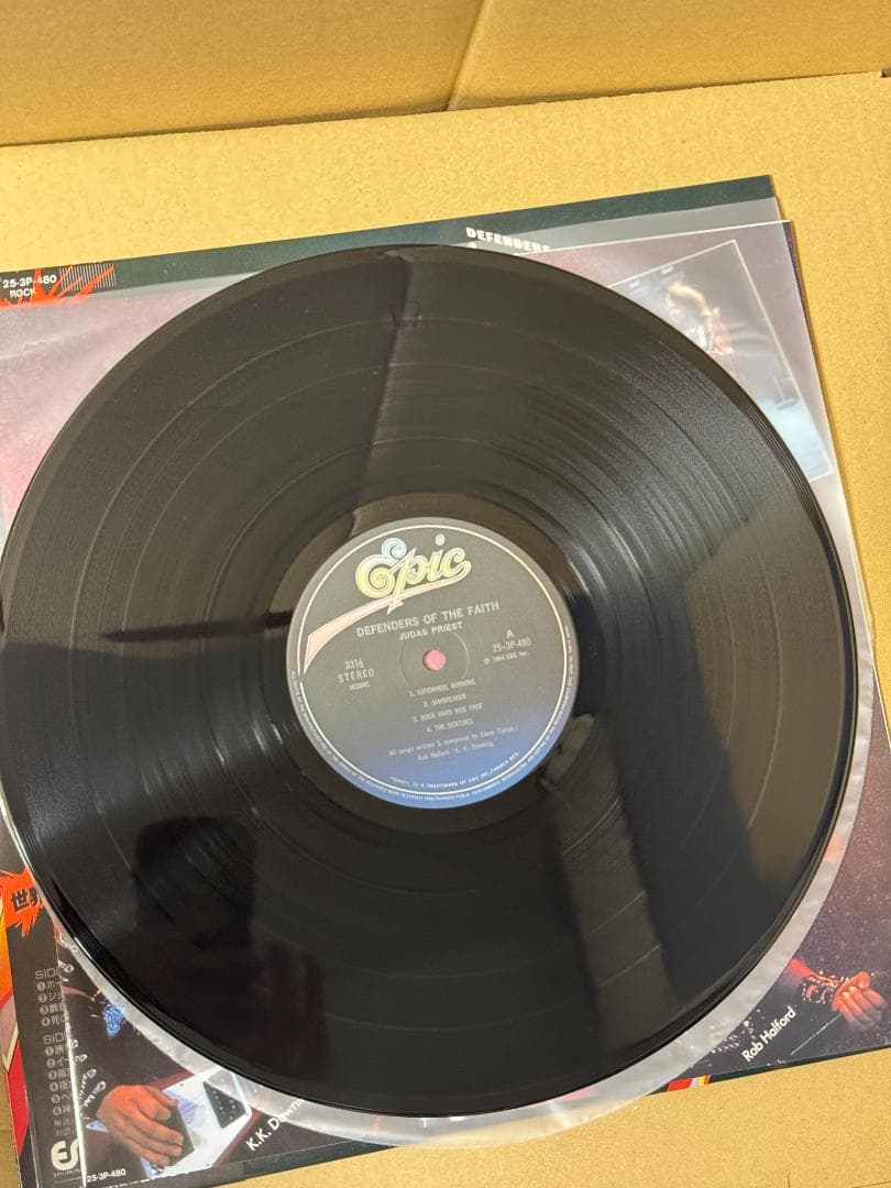 帯付き ＬＰレコード 中古 美品 現状品 背徳の掟 ジューダスプリースト