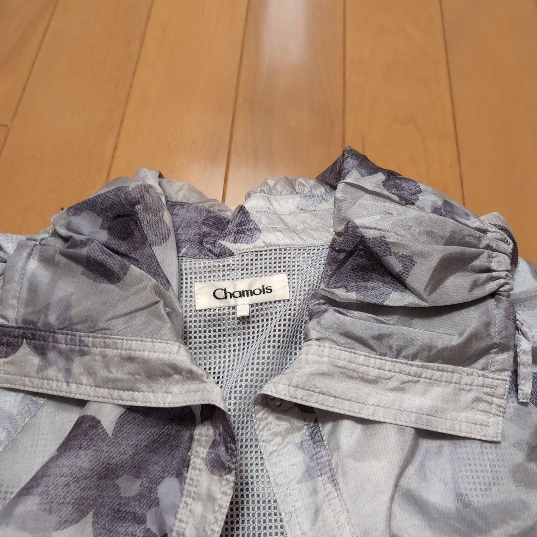 Chamois 花柄グレー レインコート