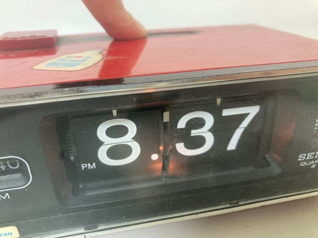 SEIKO セイコー パタパタ時計 QN401T 動作品 昭和 レトロ 送料込み