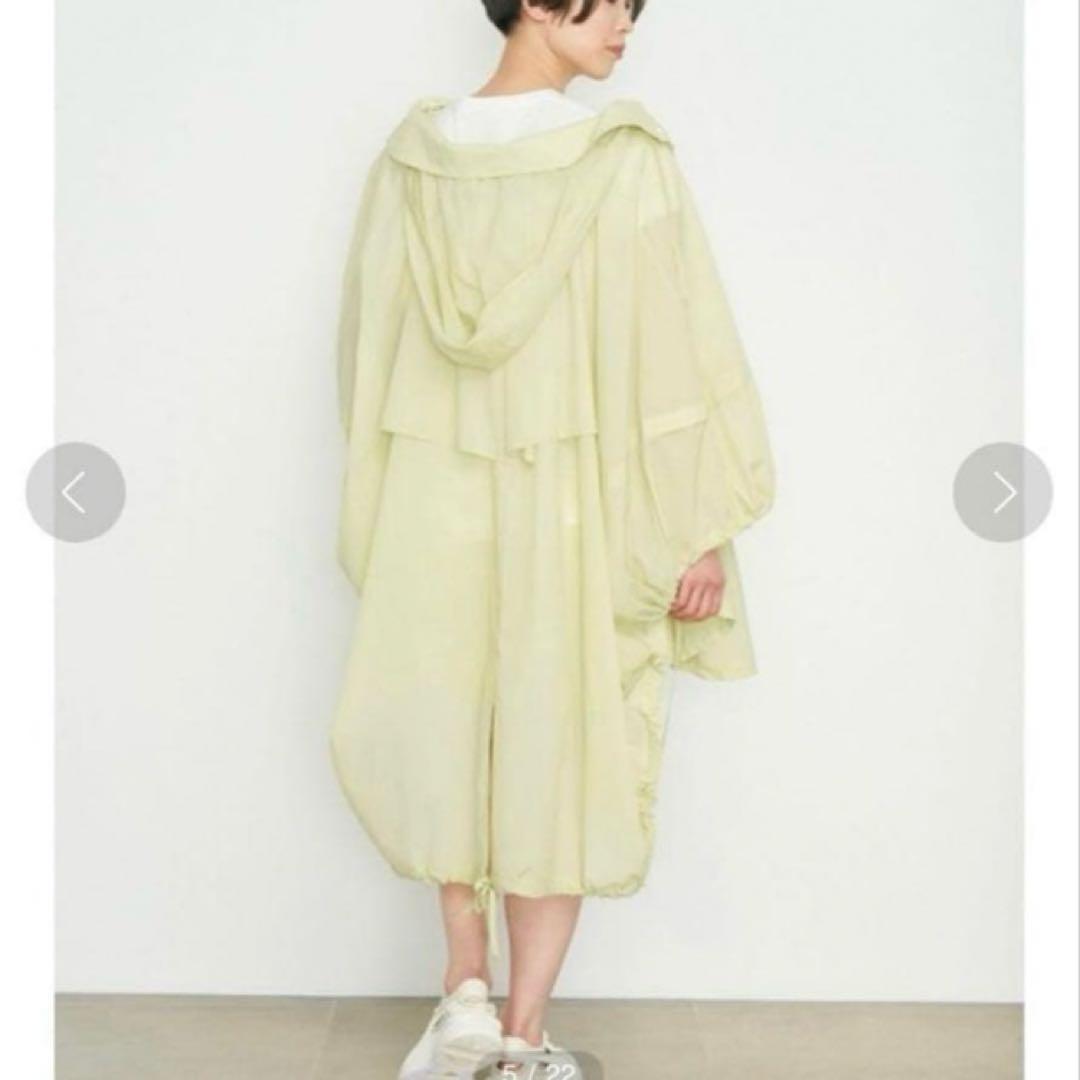 【emmi atelier】　人気　撥水　ポンチョコート　フーテッド　メッシュ