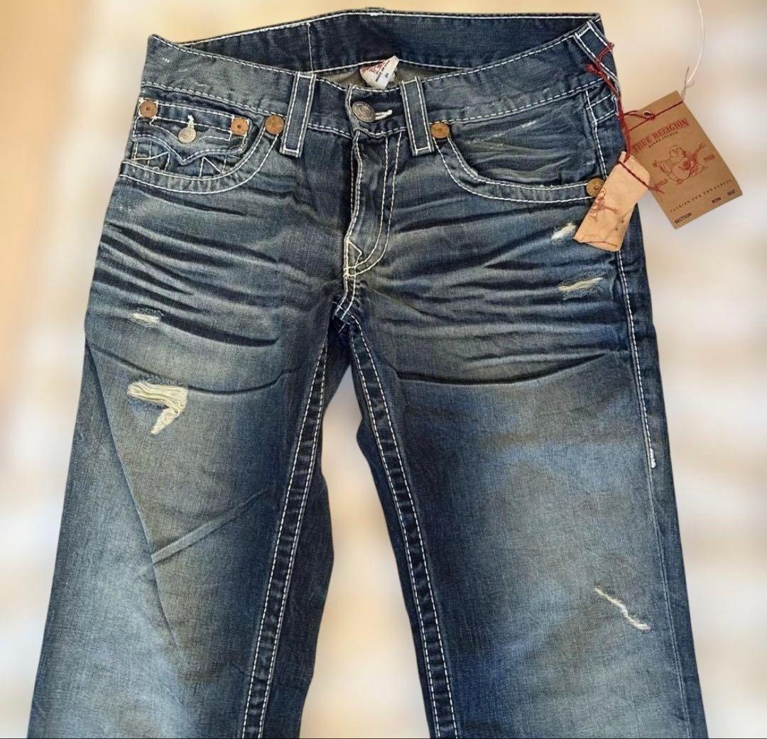 true religion デニム 31インチ 太ステッチ　激レア