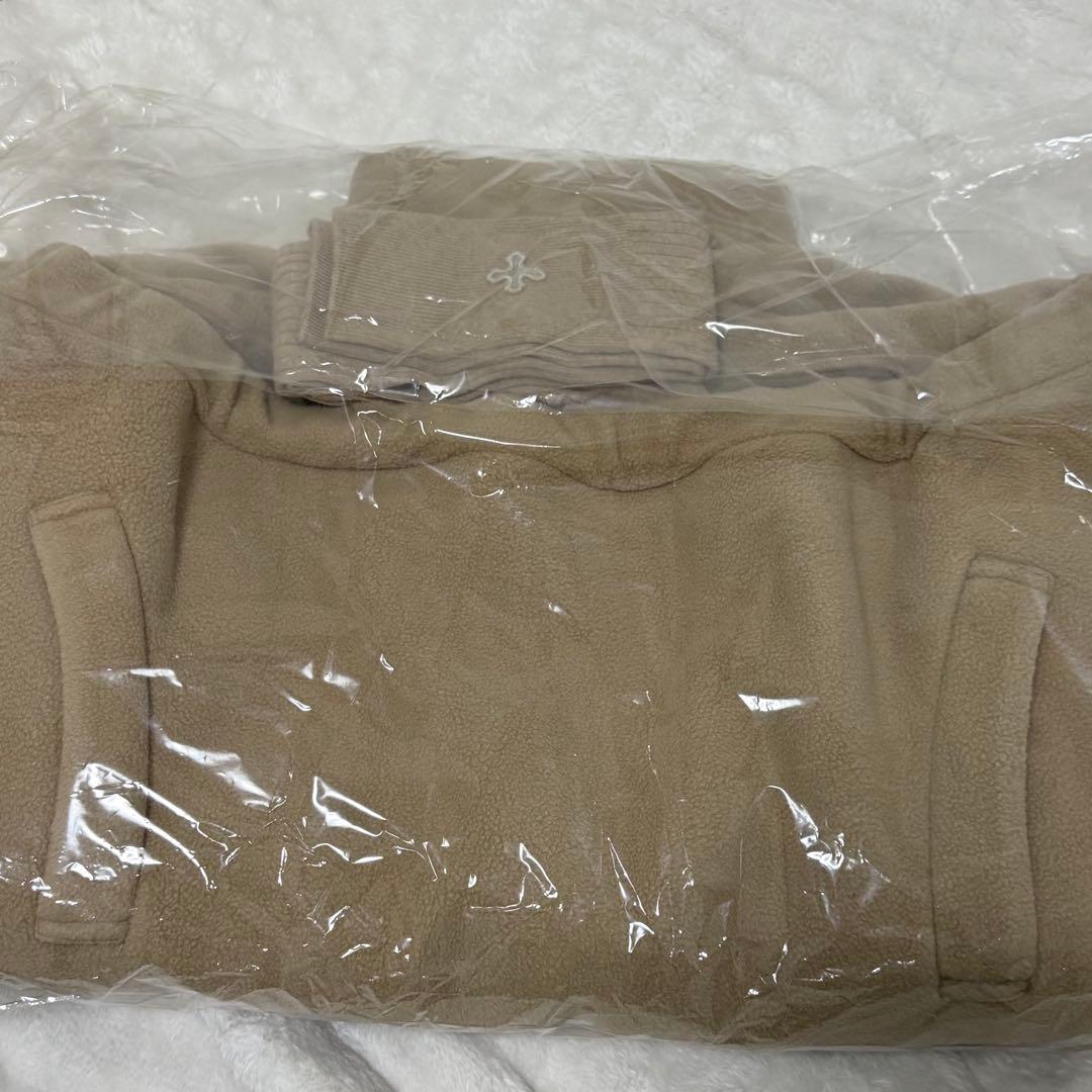 トップス andwang Fluffy fleece set beige