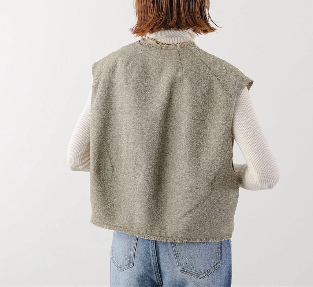 CHIGNON シニヨン ベスト　ツイード フリンジ ジレ