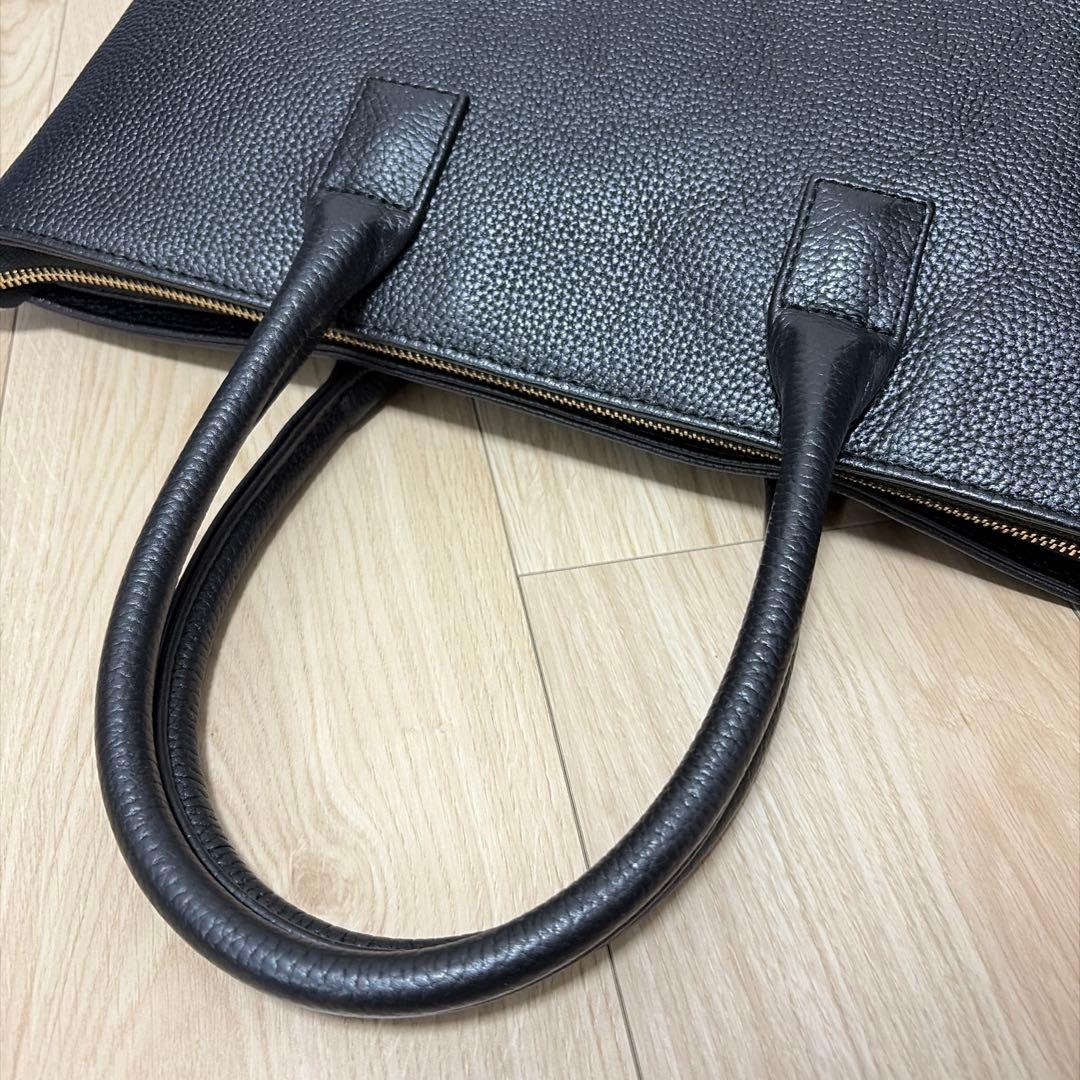 【極美品】ハッシュタグ HushTAGブラックレザートートバッグ