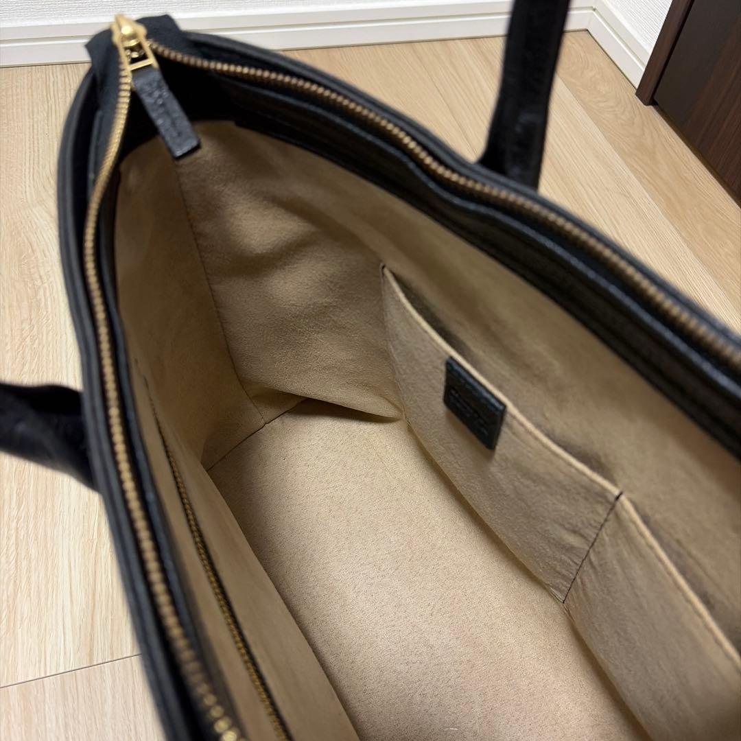 【極美品】ハッシュタグ HushTAGブラックレザートートバッグ