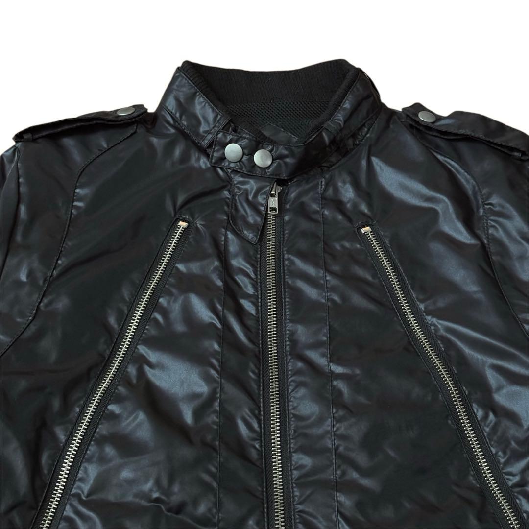 ジャケット・アウター 00s archive nylon zip riders jacket y2k