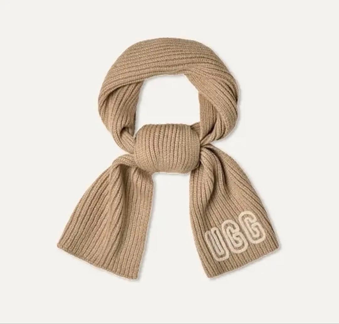 【UGG】ニット帽＆マフラーセット＊white pepper＊新品正規品