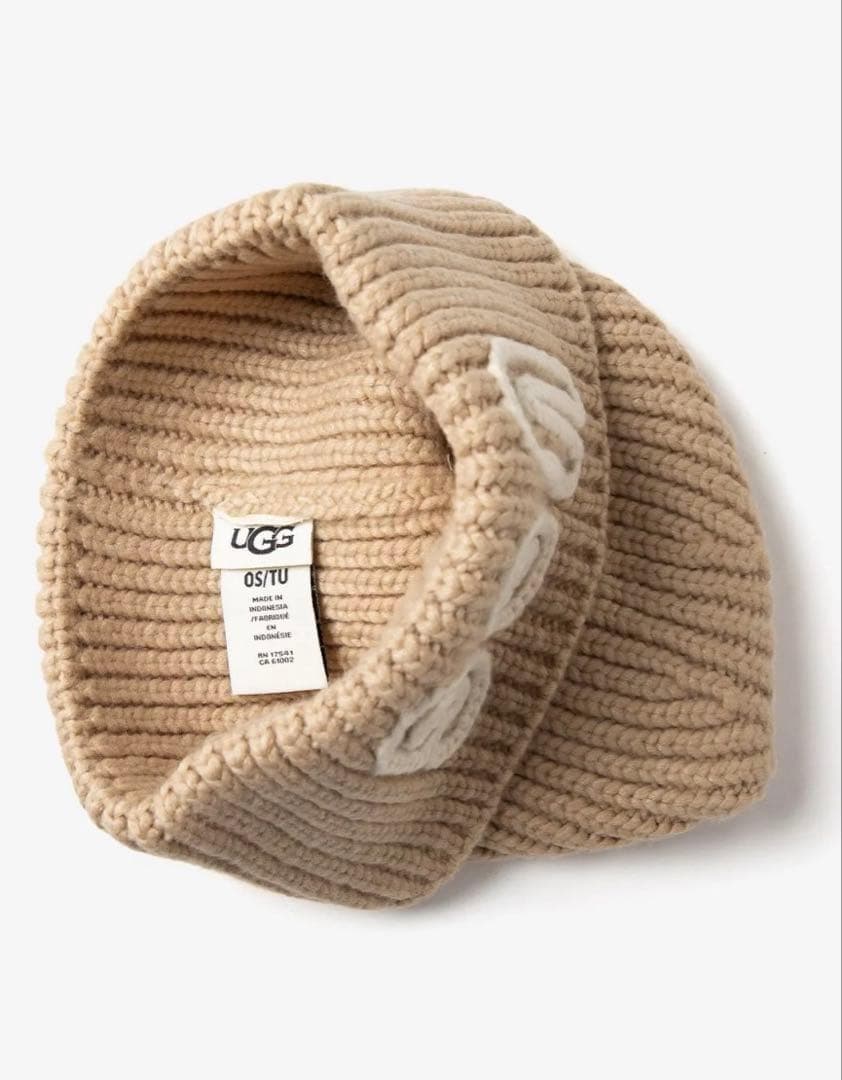 【UGG】ニット帽＆マフラーセット＊white pepper＊新品正規品