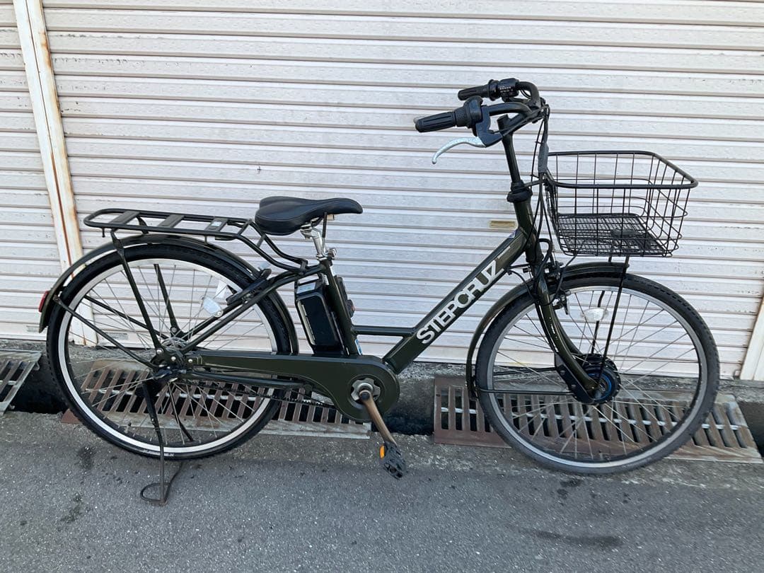 ブリヂストン新機種電動アシスト自転車STEP cruise26インチカーキ色