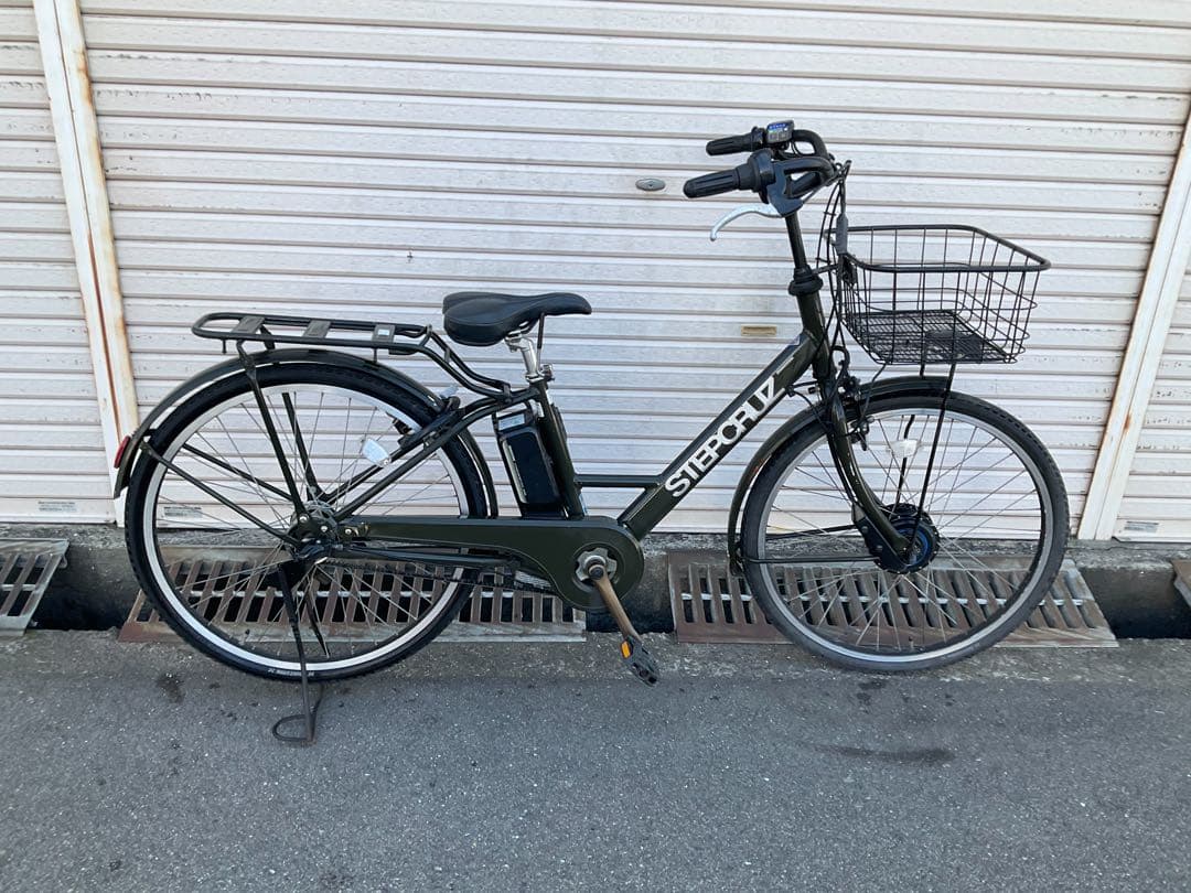 ブリヂストン新機種電動アシスト自転車STEP cruise26インチカーキ色