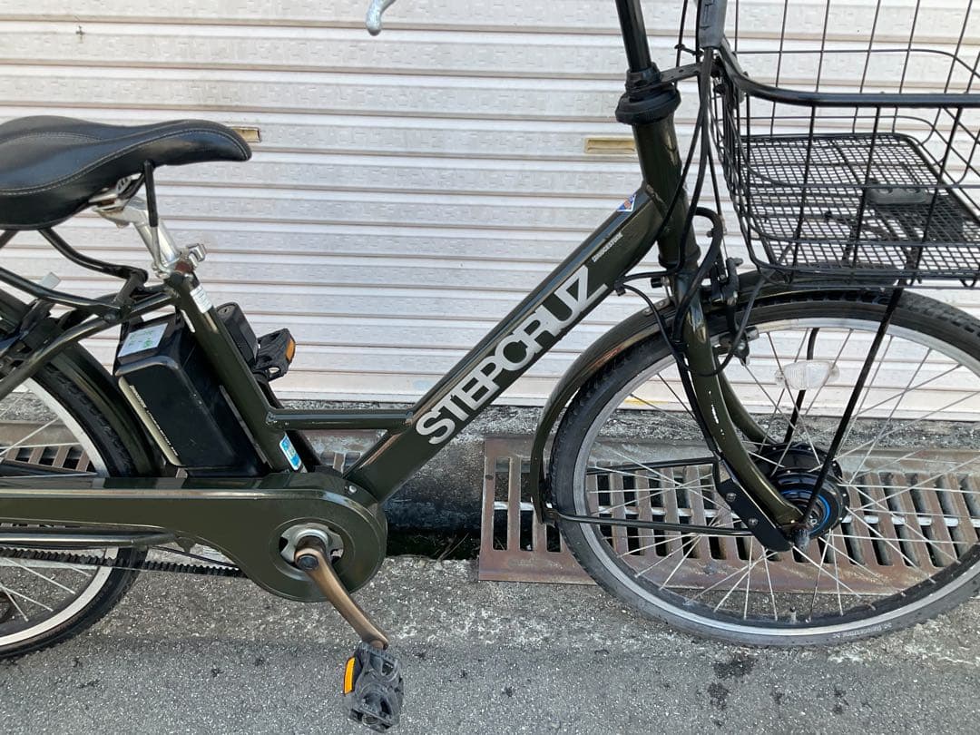 ブリヂストン新機種電動アシスト自転車STEP cruise26インチカーキ色