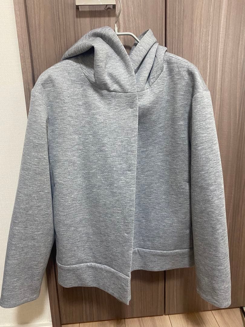NOLLEY'S ウォッシャブルエアボールフードブルゾン　グレー