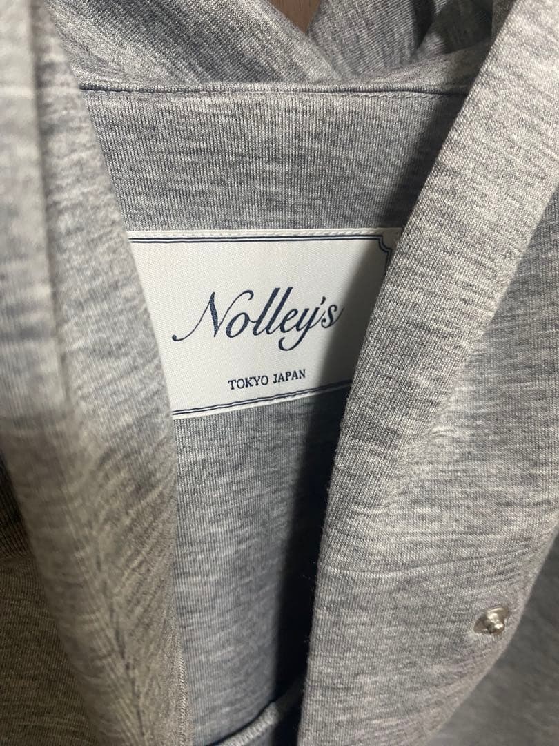 NOLLEY'S ウォッシャブルエアボールフードブルゾン　グレー