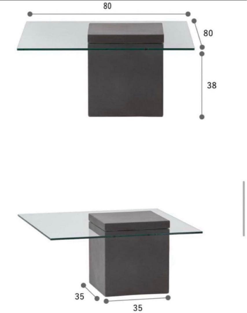 【送料込】大人気　moda en casa FLYING table ガラス