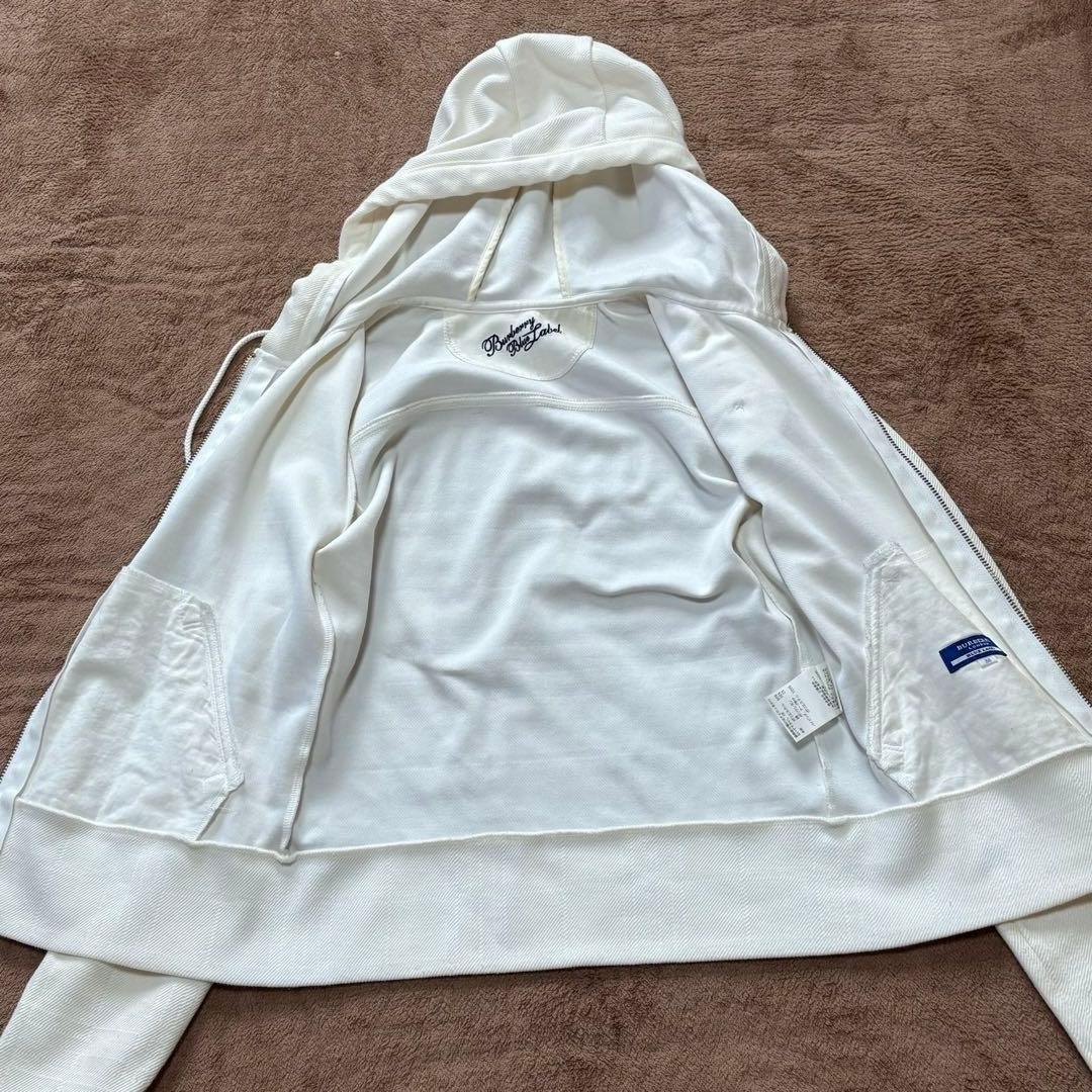 ⭐️BURBERRY LONDON⭐️BLUE LABELフルジップパーカー 白