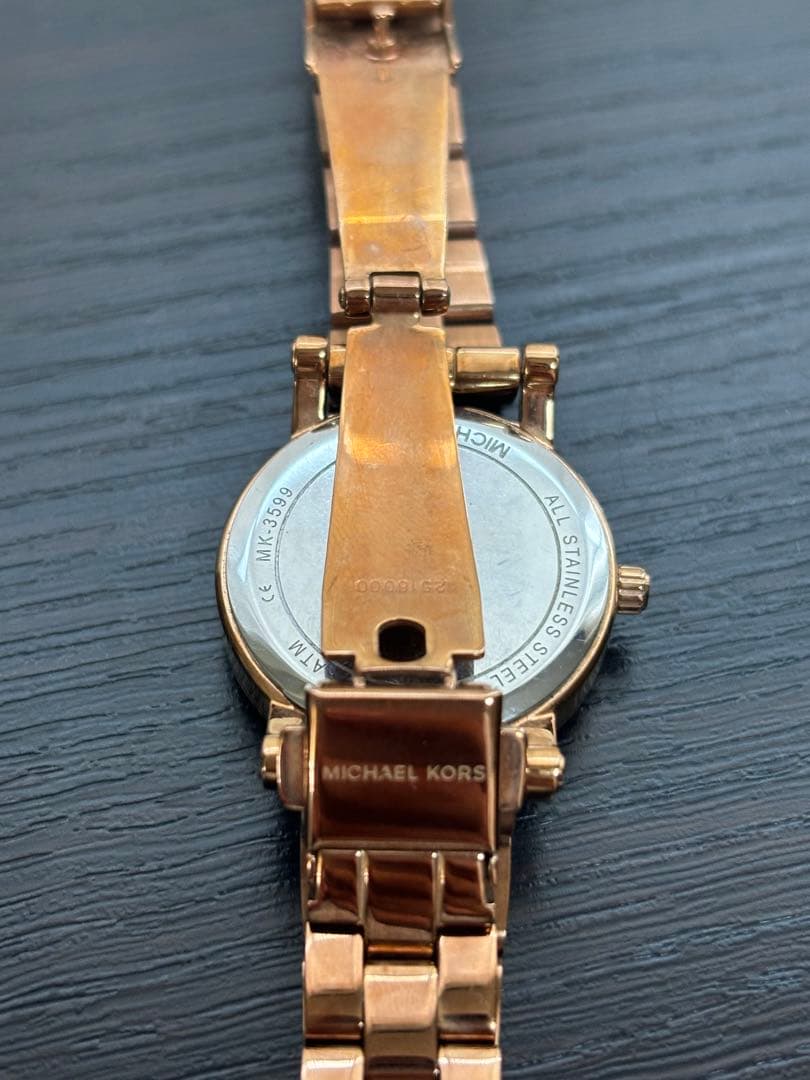 【美品】MICHAEL KORS レディース MK-3599 クォーツ腕時計