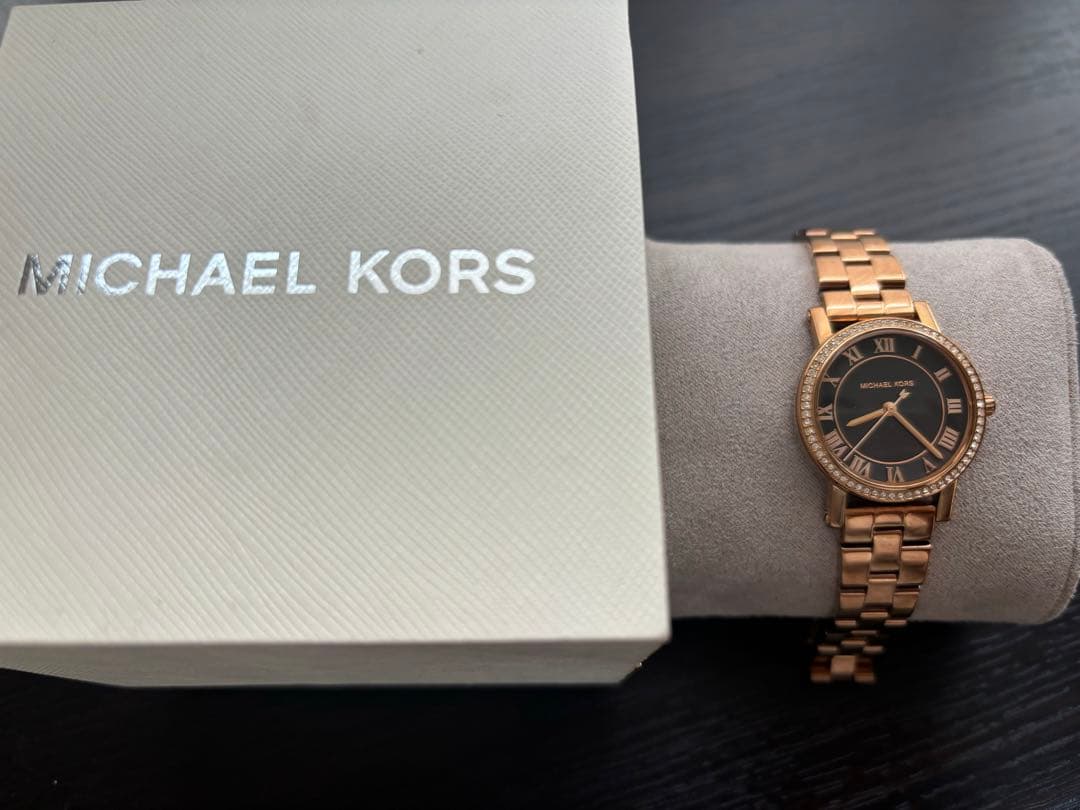 【美品】MICHAEL KORS レディース MK-3599 クォーツ腕時計