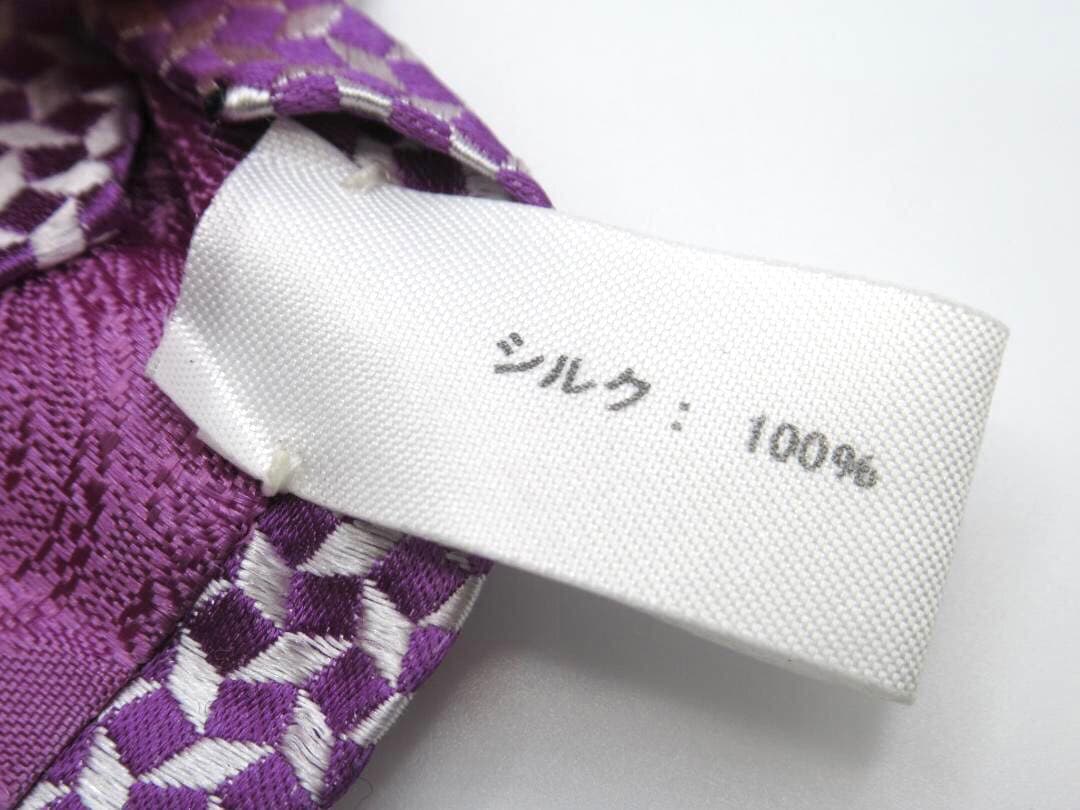 TURNBULL&ASSER ターンブル＆アッサー ネクタイ パープル×シルバー