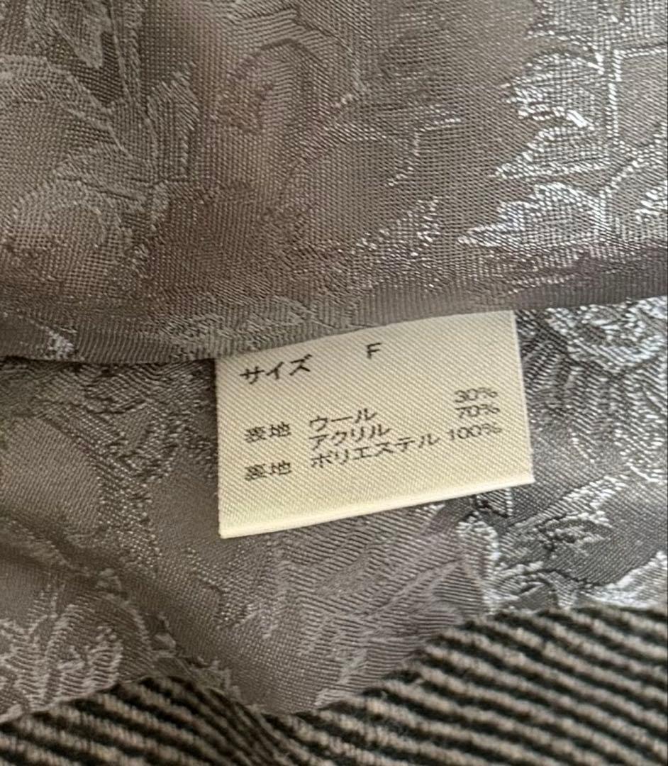 和装　ウール混ポンチョ・ケープコート Fサイズ