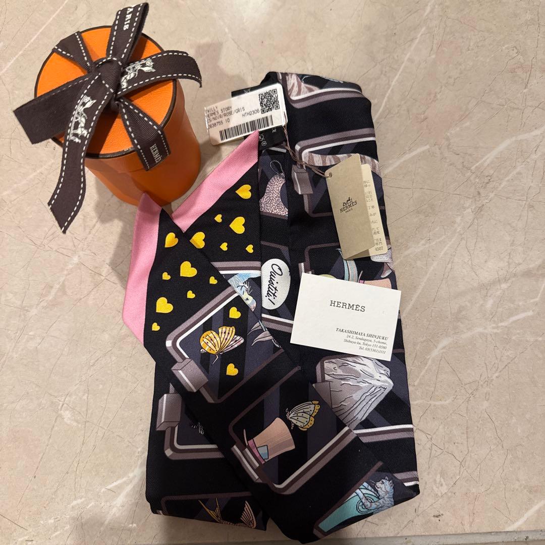 新品 未使用HERMES ツイリー エルメスストーリー シルク タグ付き
