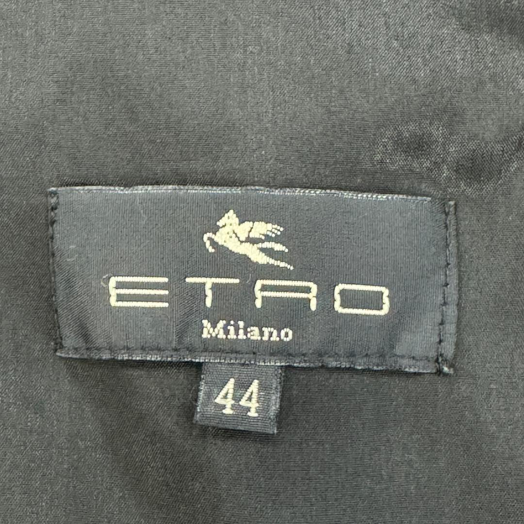 ETRO エトロ シルク100% 総柄ベスト 44 L ヴィンテージ イタリア製