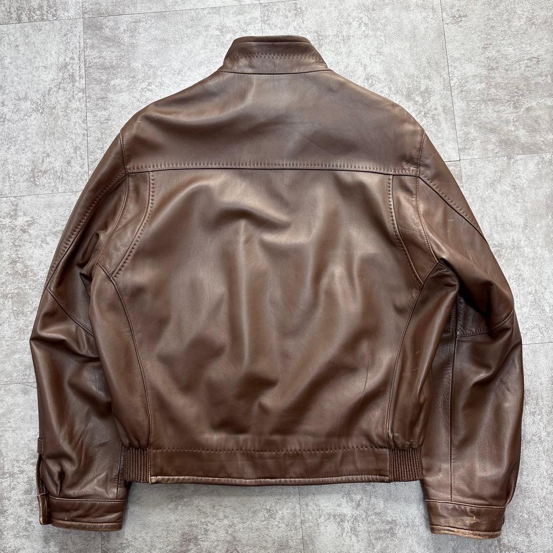80s〜90s BALMAIN leather bomber jacket L