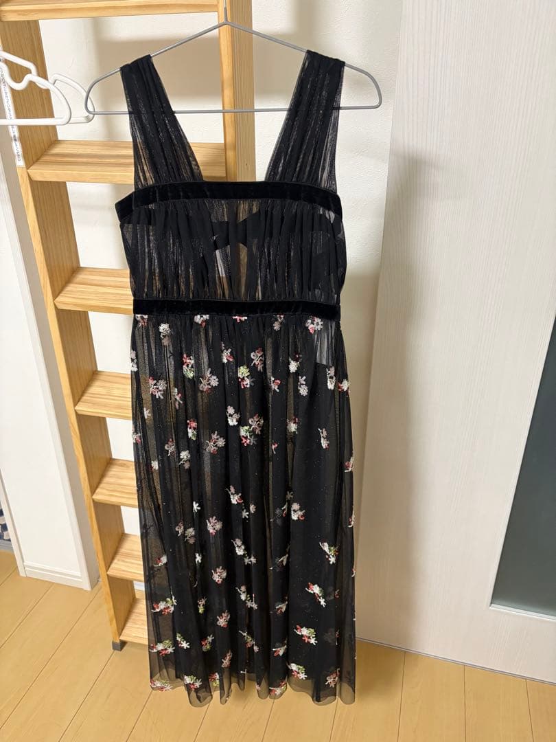 L.B CANDYSTOCK 2WAY ビーズ刺繍チュールワンピース