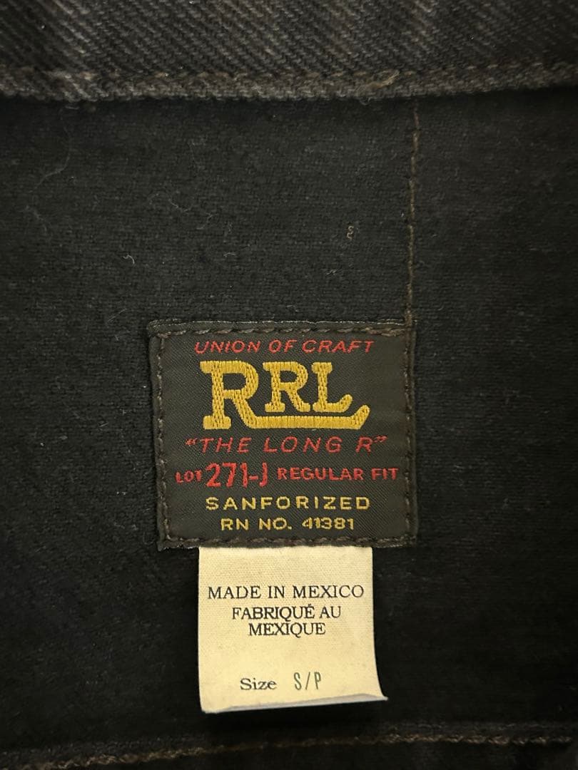 RRL ブラックデニムジャケット 271-J Gジャン ダブルアールエル