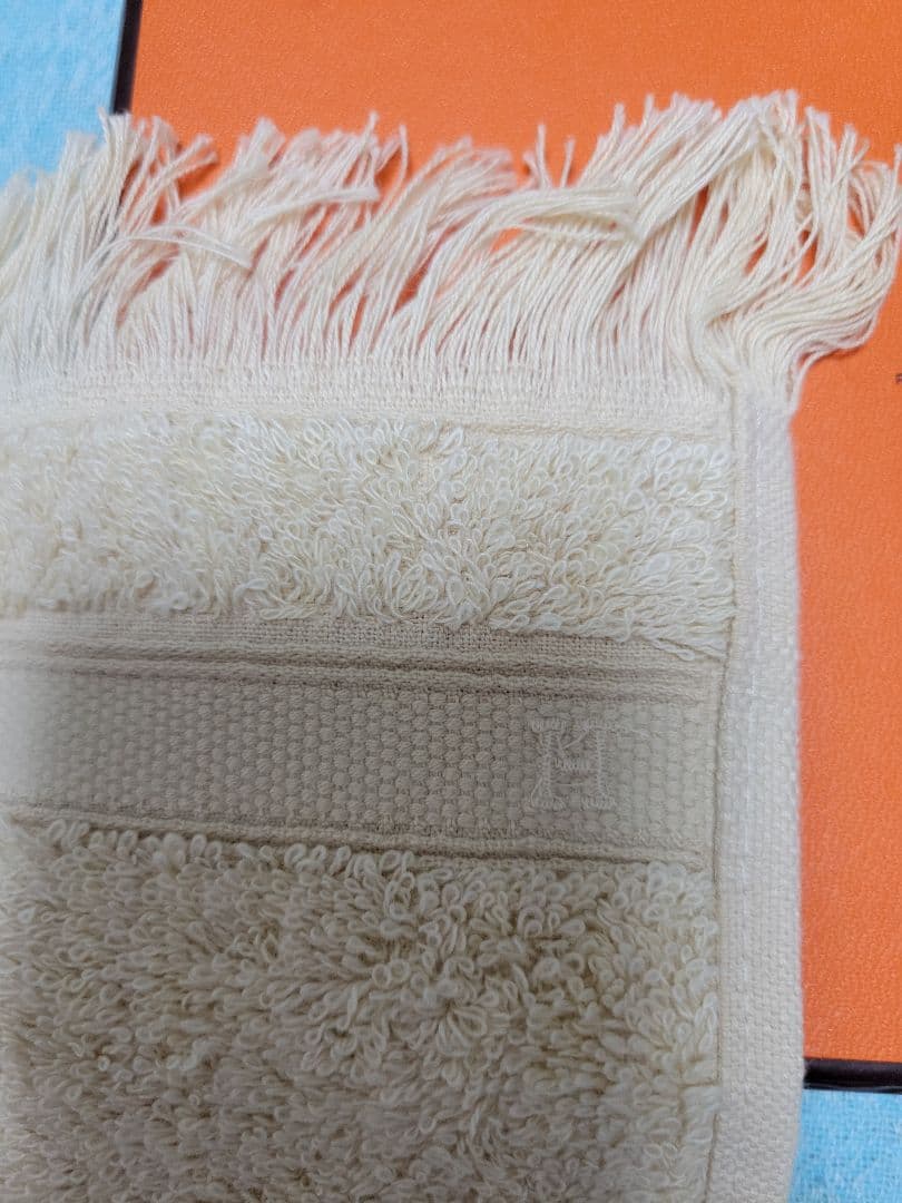 HERMES タオルセット 2枚 ベージュ ホワイト