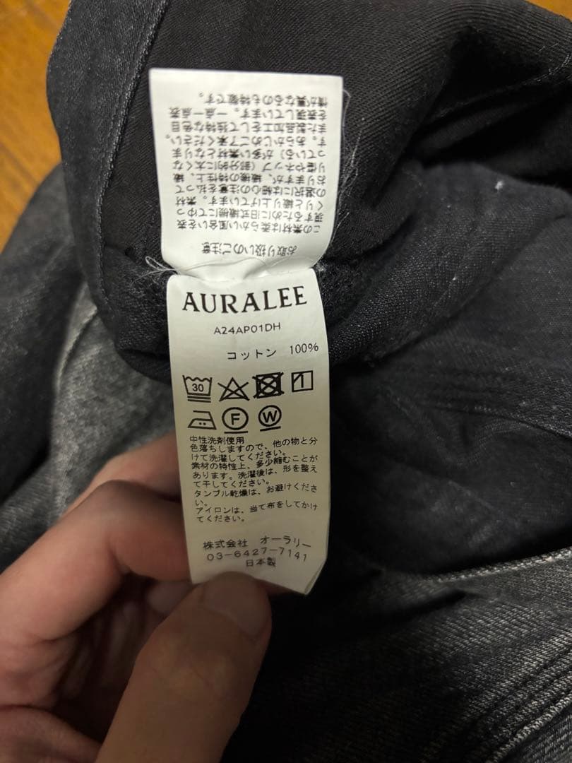 パンツ AURALEE 24AW DENIM PAINTER PANTS BLACK 4