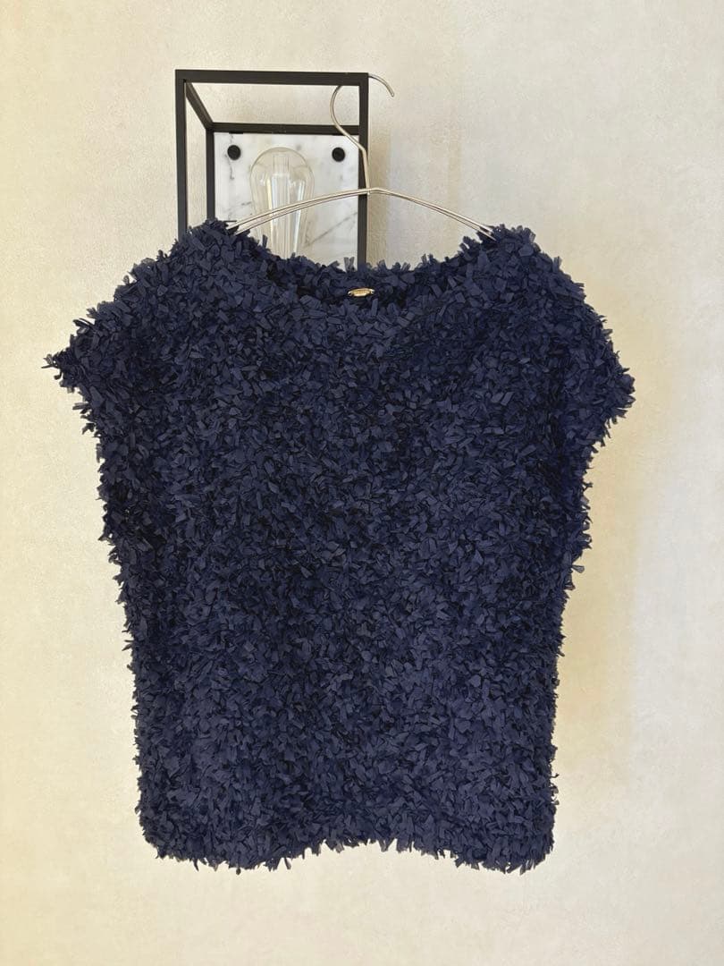 ノーリーズソフィ 定価1.8万 リボンニットツイードベスト ohgaノスタルジア