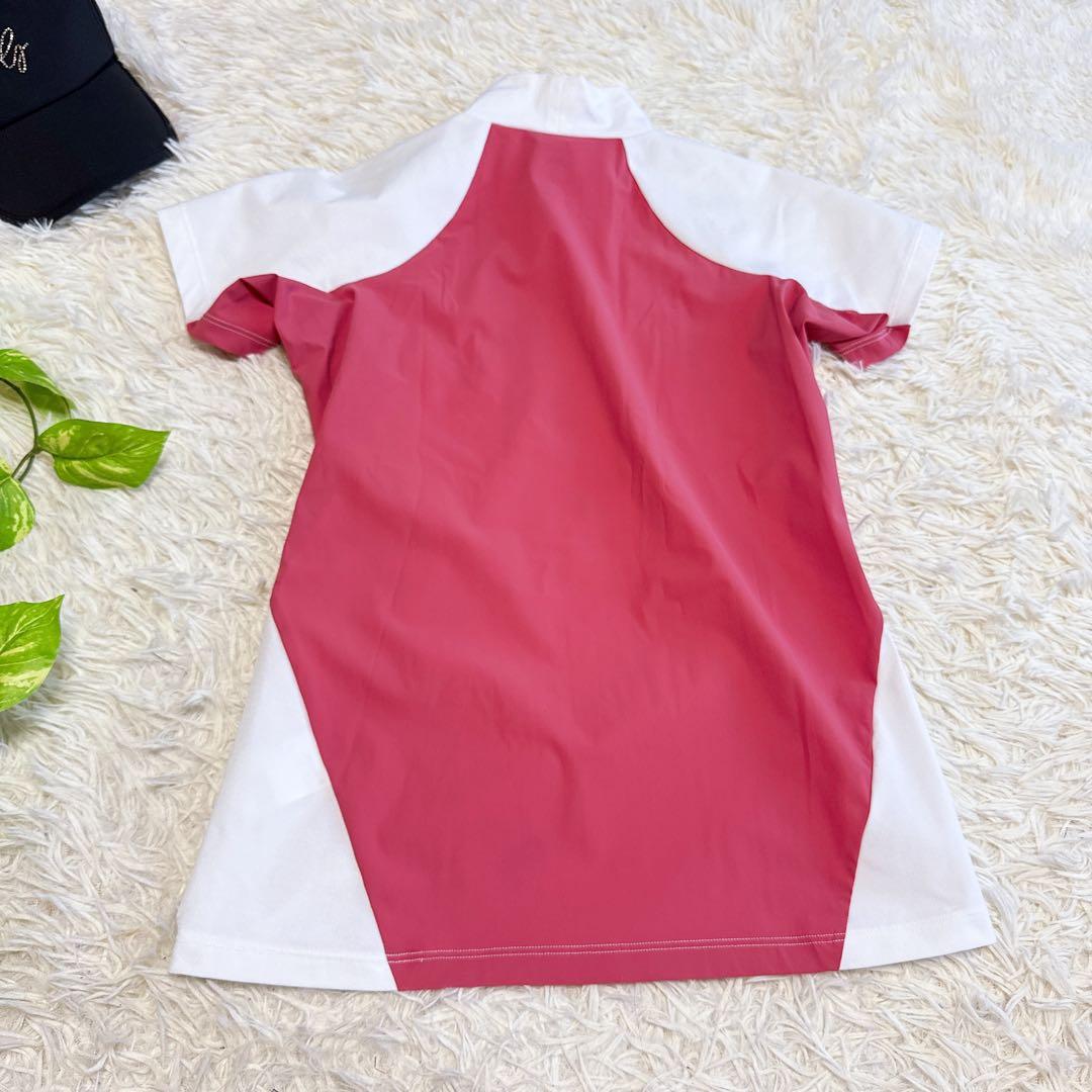 【デサントゴルフ】極美品 セットアップ モックネック スカート M レディース