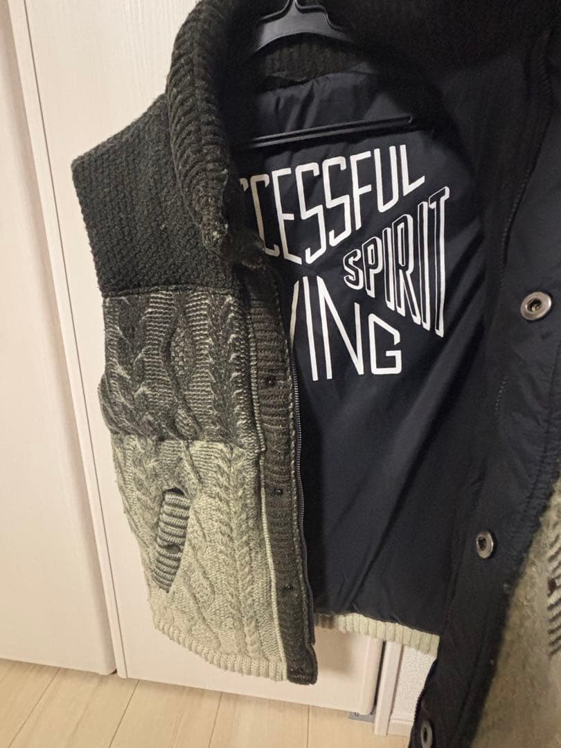 DIESEL ケーブルニット ダウンベスト