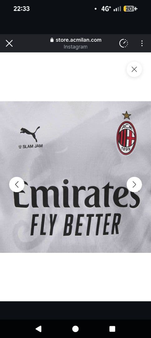 【希少L／完売】ACミラン Slam Jam 4th SilverMist 新品
