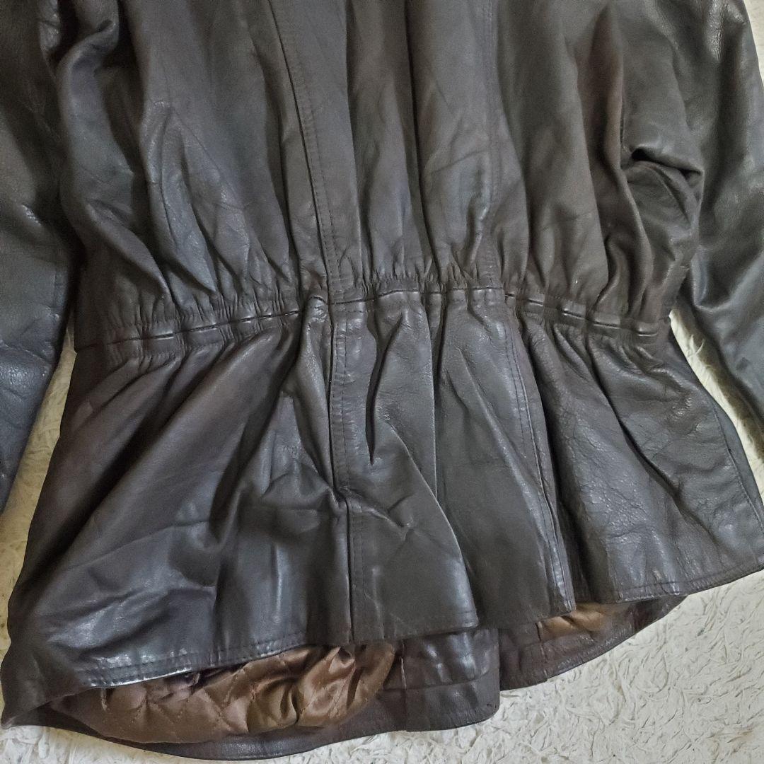 希少 フランス製 本革 ファイヤーマンジャケット ベルト オールレザー XL