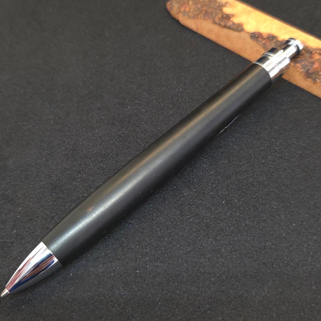 No.37ハンドメイド木軸シャーペン黒檀マグロ