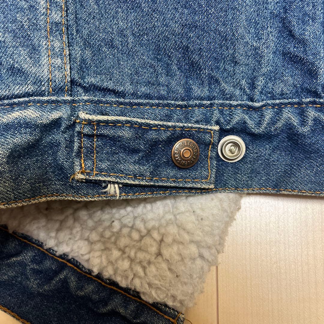 Levi's リーバイス デニム シェルパ ボアジャケット 44R 80's
