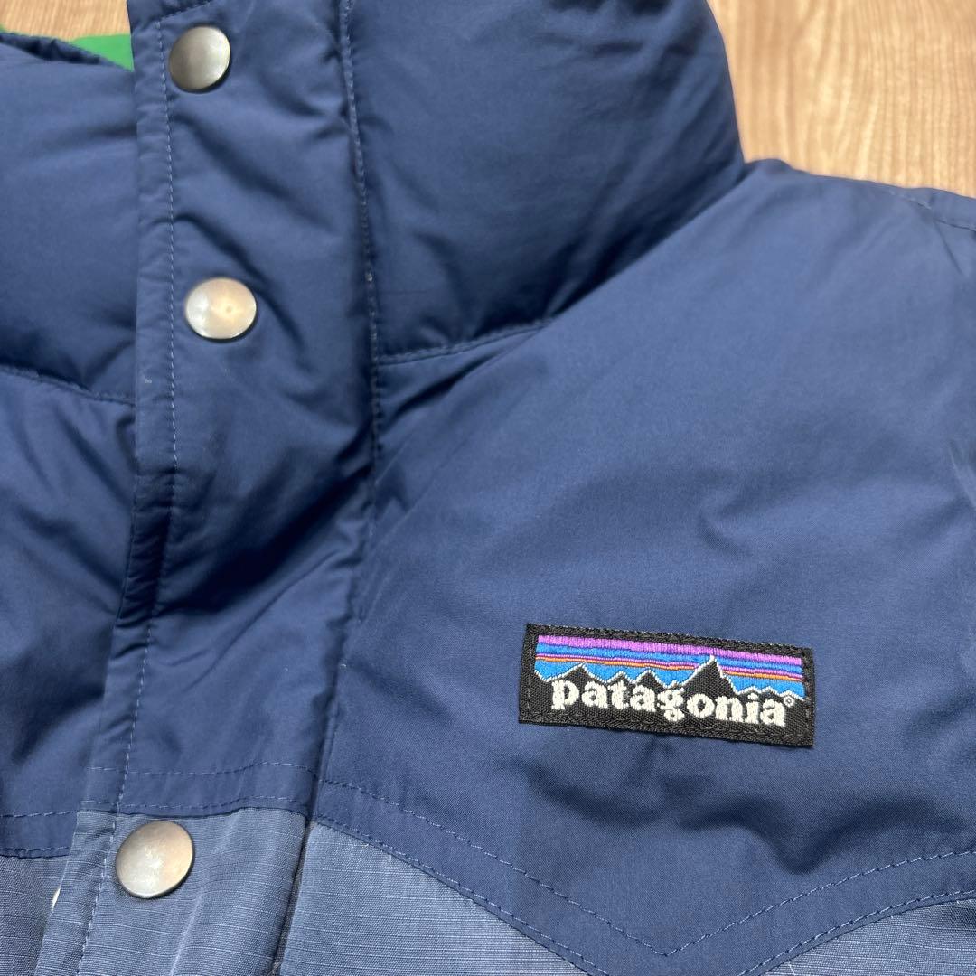 Patagonia ダウンベスト ネイビー/グリーン