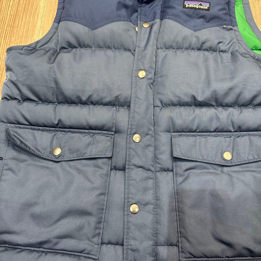 Patagonia ダウンベスト ネイビー/グリーン
