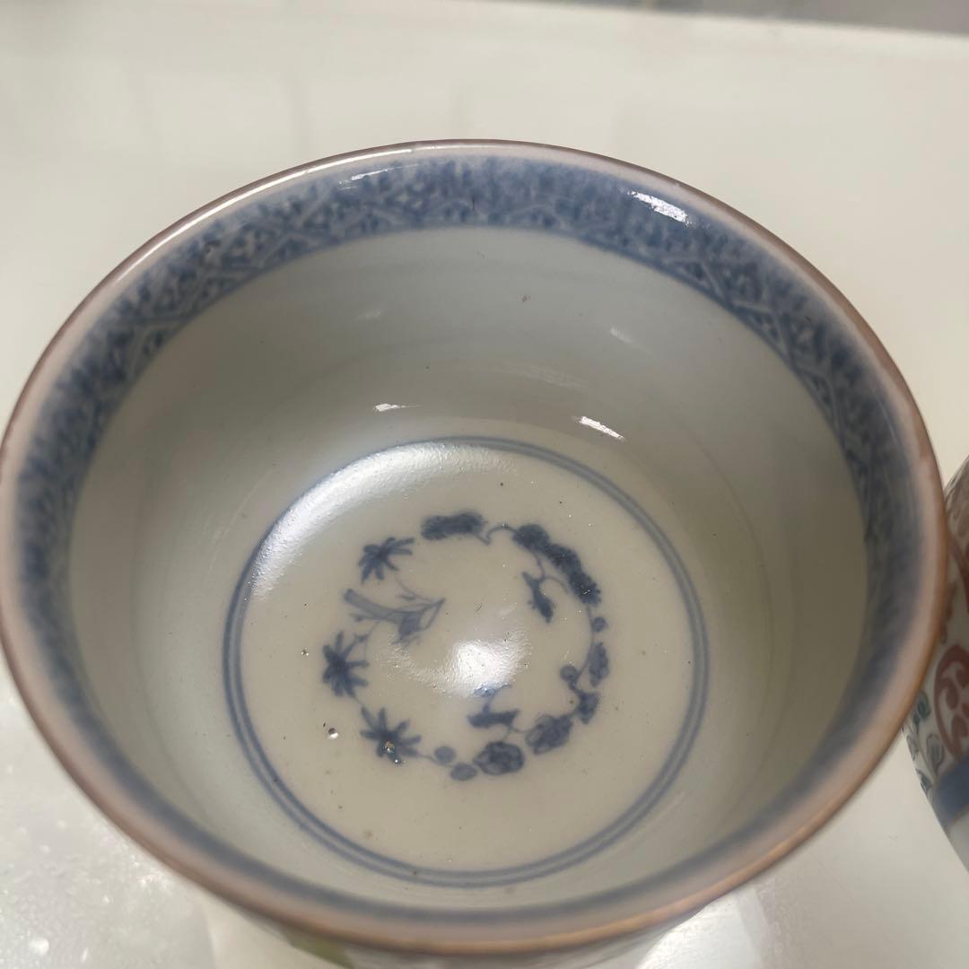 江戸時代　古伊万里　金襴手　小鉢2客 富貴長春