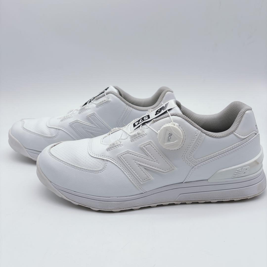美品✨NEW BALANCE 574 ゴルフシューズ スパイクレス ホワイト