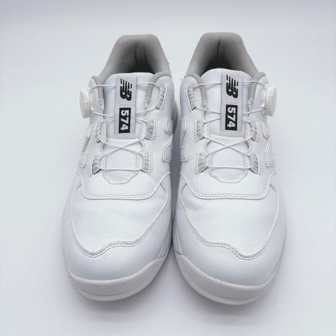 美品✨NEW BALANCE 574 ゴルフシューズ スパイクレス ホワイト