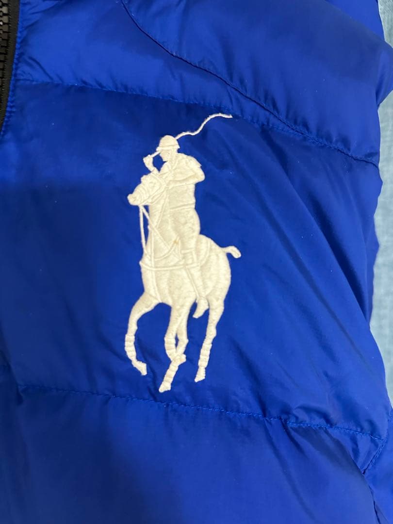 POLO RALPH LAUREN ダウンベスト ビッグポニー刺繍 青 S